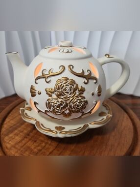 PartyLite Tea Time Teapot Tealight Candle Holder (Model P7301)